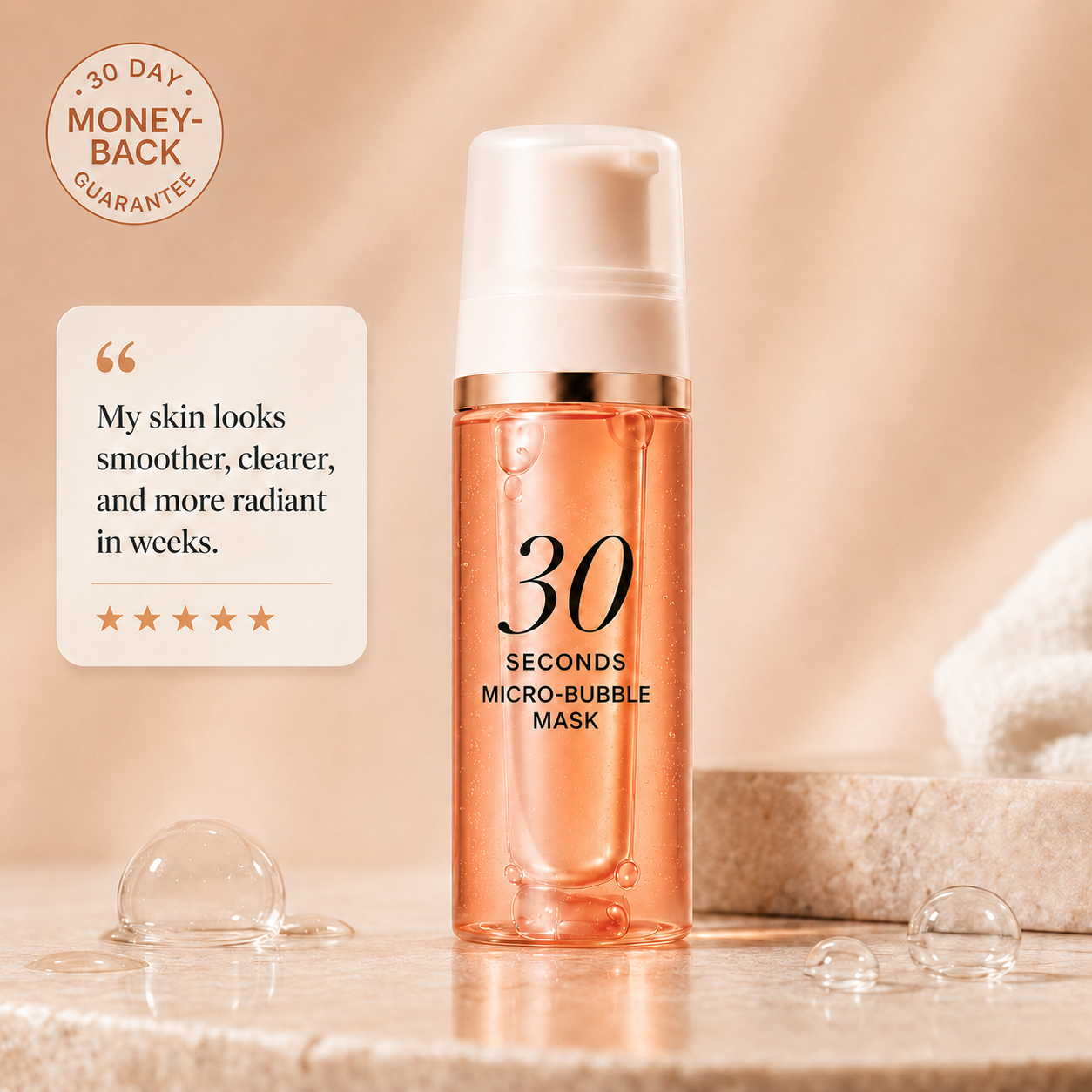 Aureva 30 second Micro-bubble glow mask
